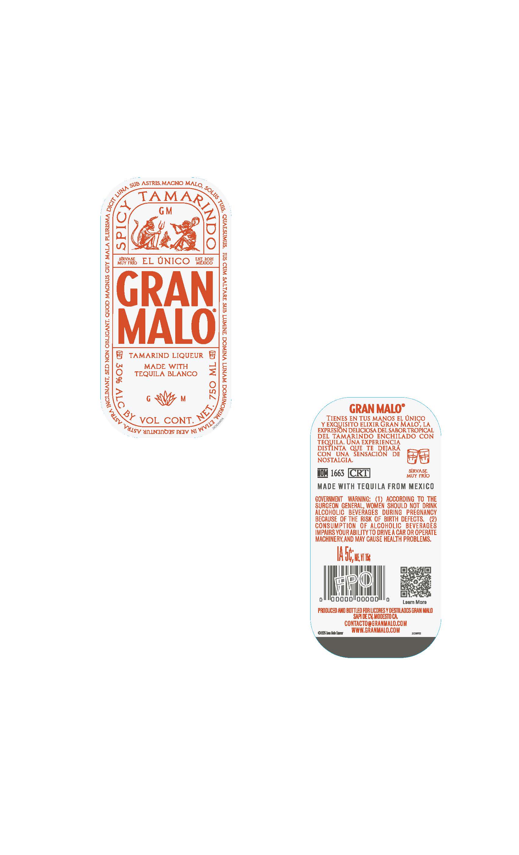 TABC label artwork for Gran Malo Spicy Tamarindo