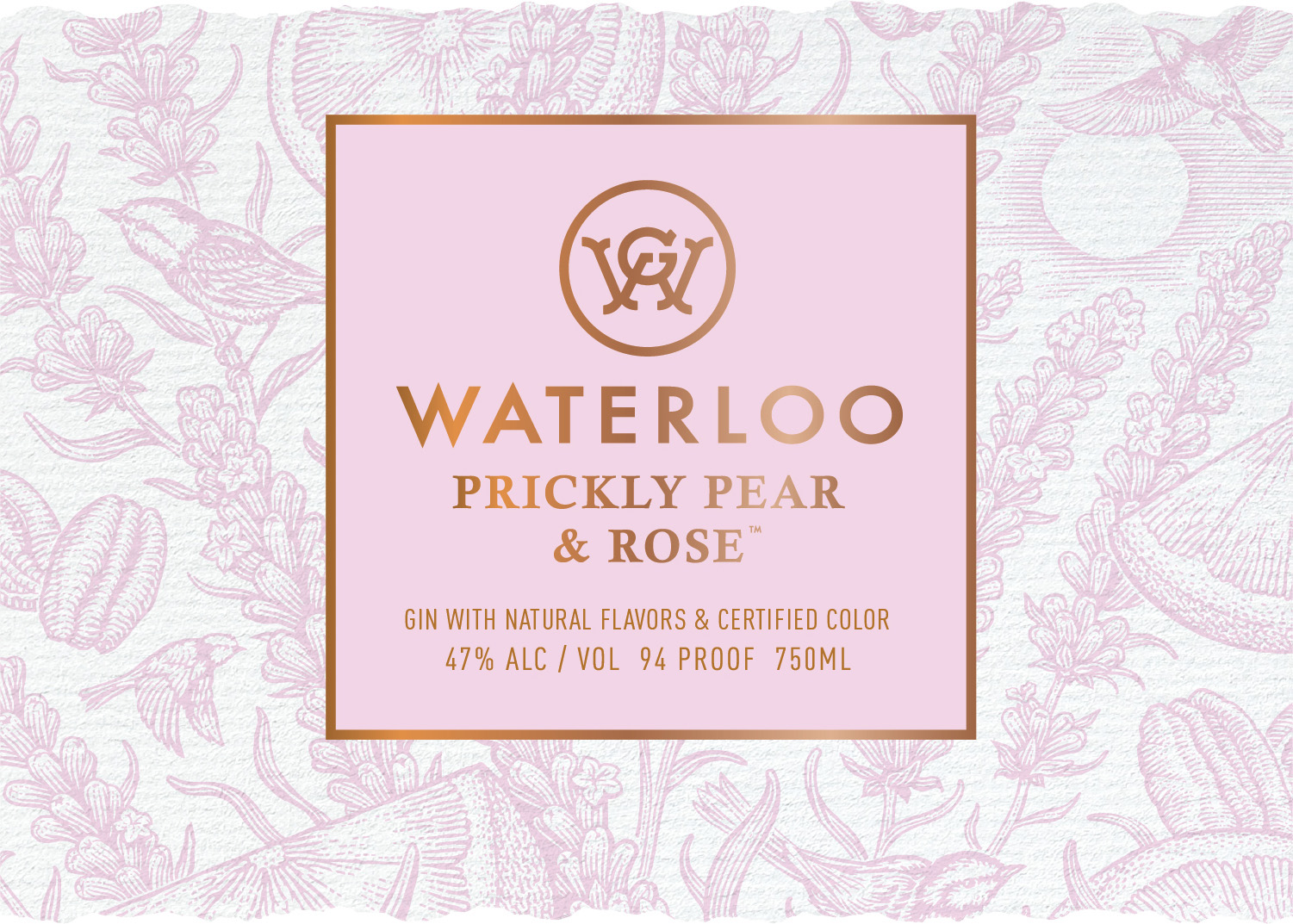 TABC label artwork for Waterloo Prickly Pear & Rose