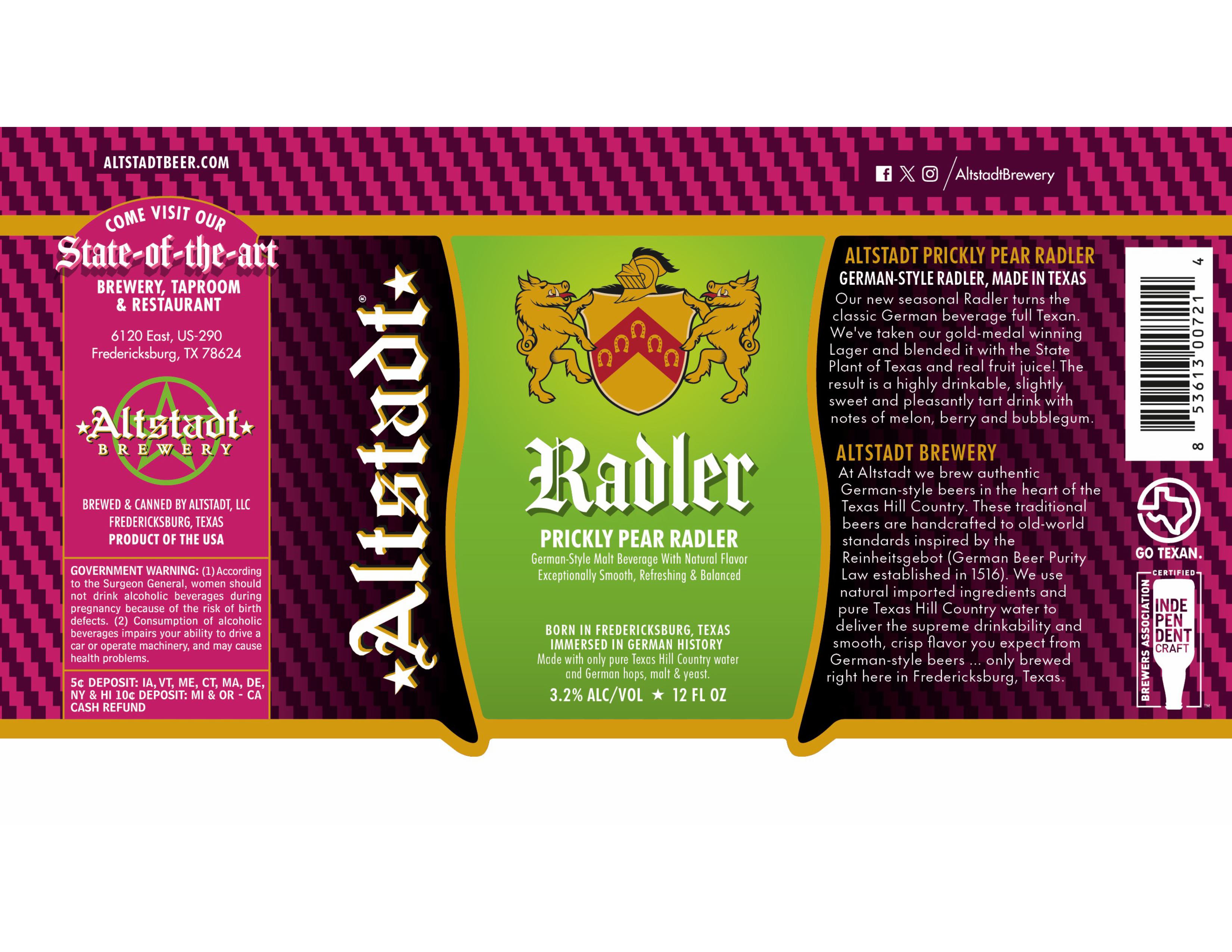 TABC label artwork for Radler