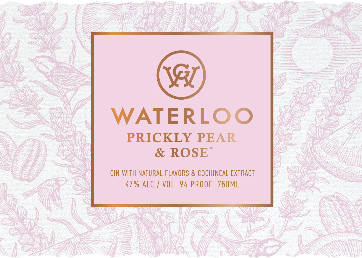 TABC label artwork for Waterloo Prickly Pear & Rose