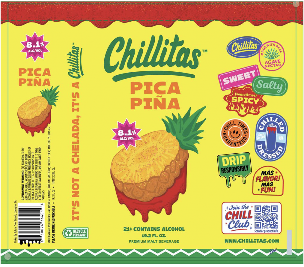 TABC label artwork for Chillitas Pica Pina