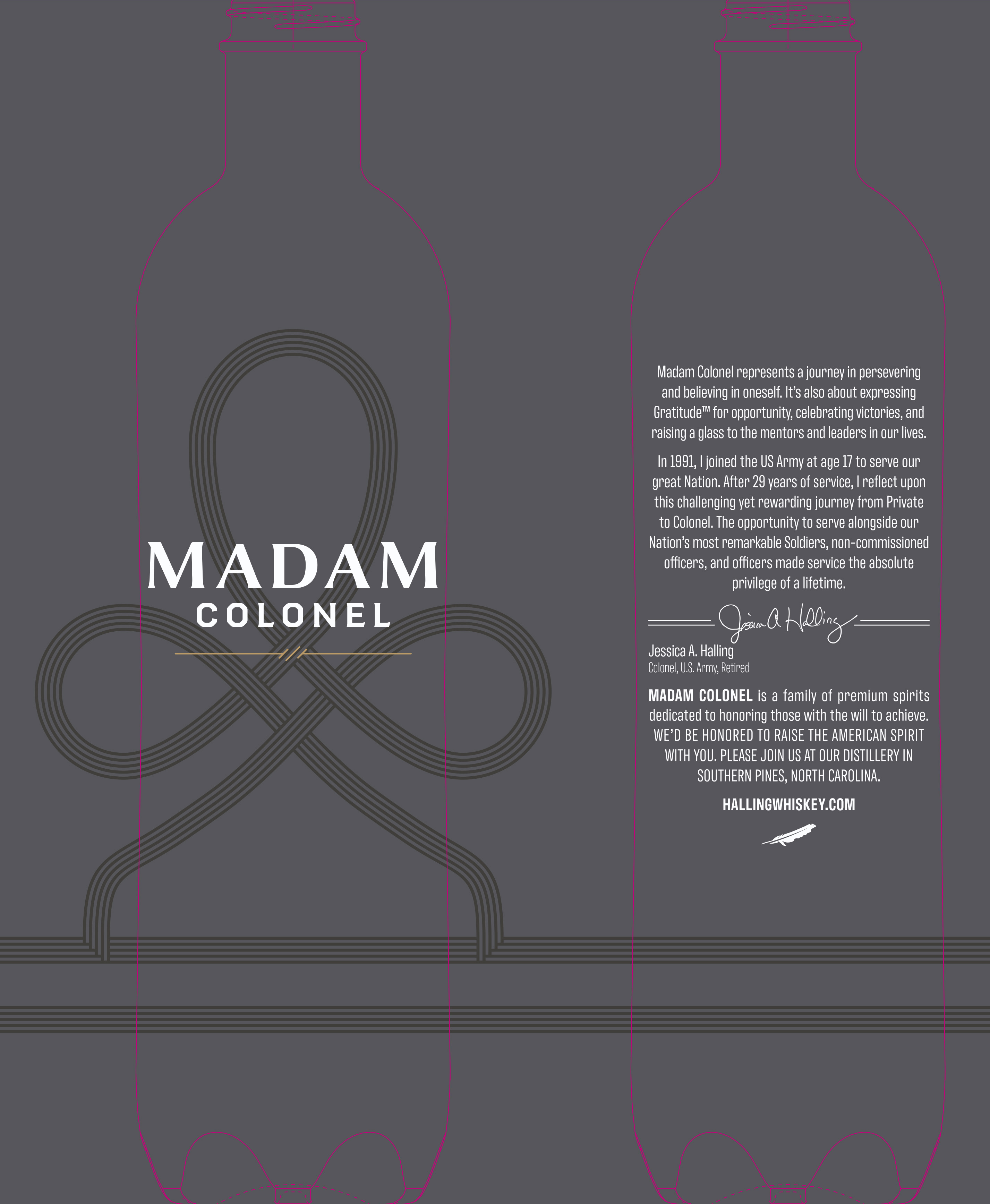 TABC label artwork for Madam Colonel Pistachio Bourbon Cream
