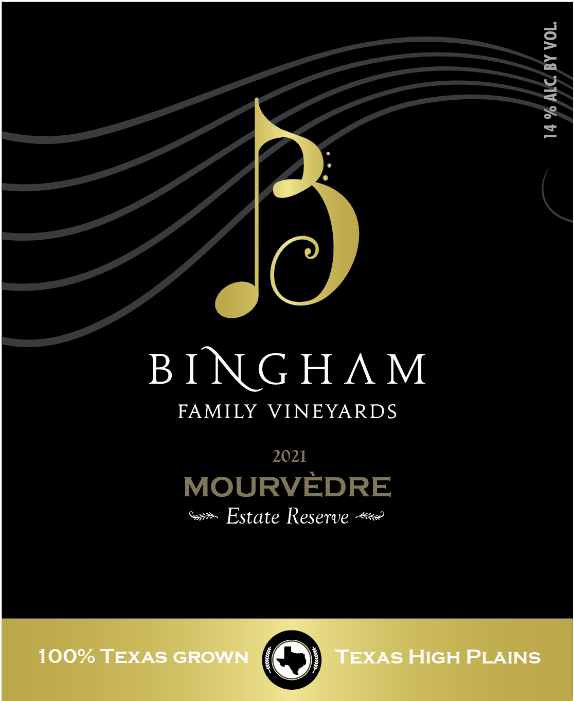 TABC label artwork for 2021 Reserve Mourvedre