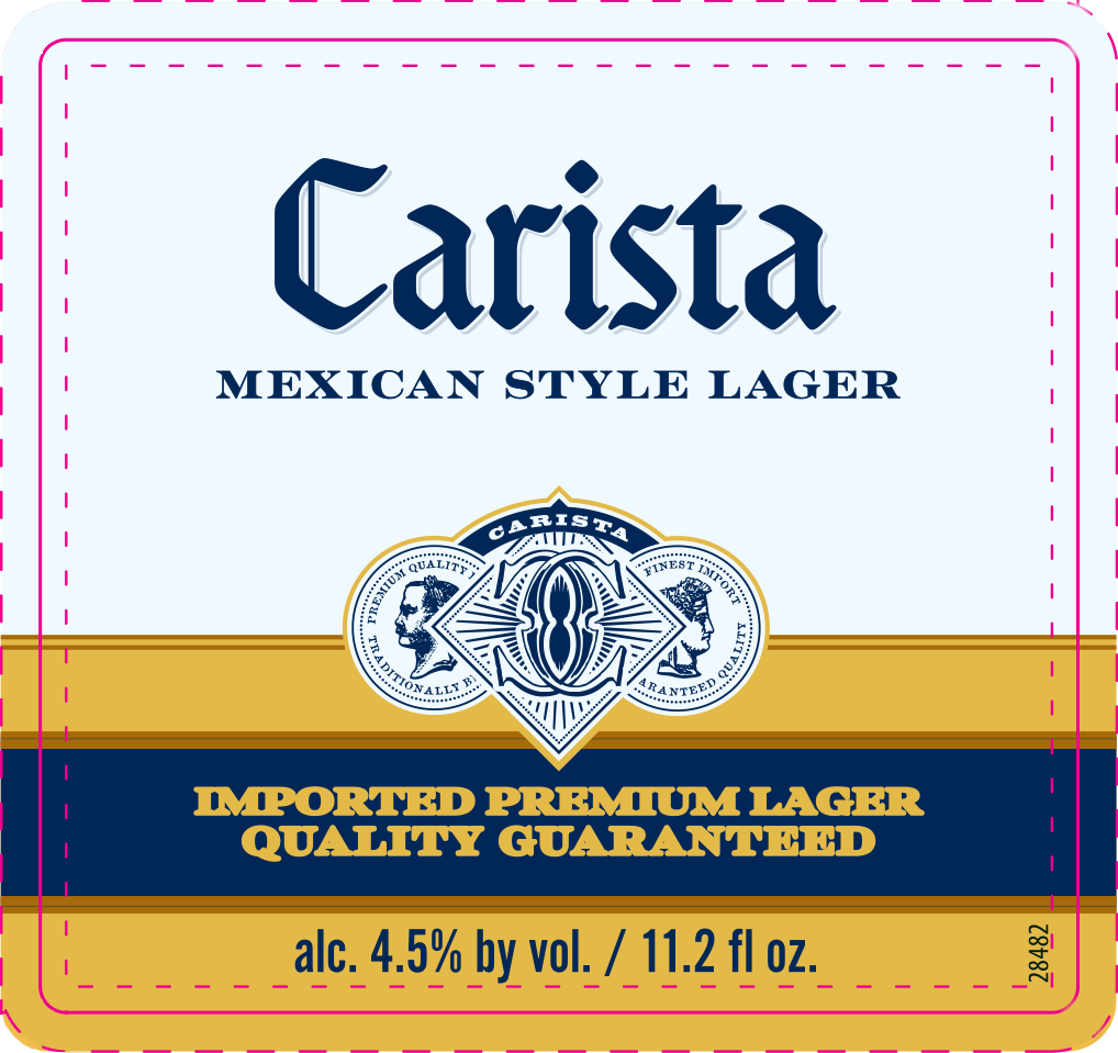 TABC label artwork for Carista Mexican style Lager