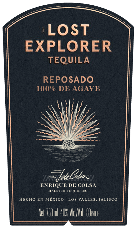 TABC label artwork for Lost Explorer Tequila Reposado