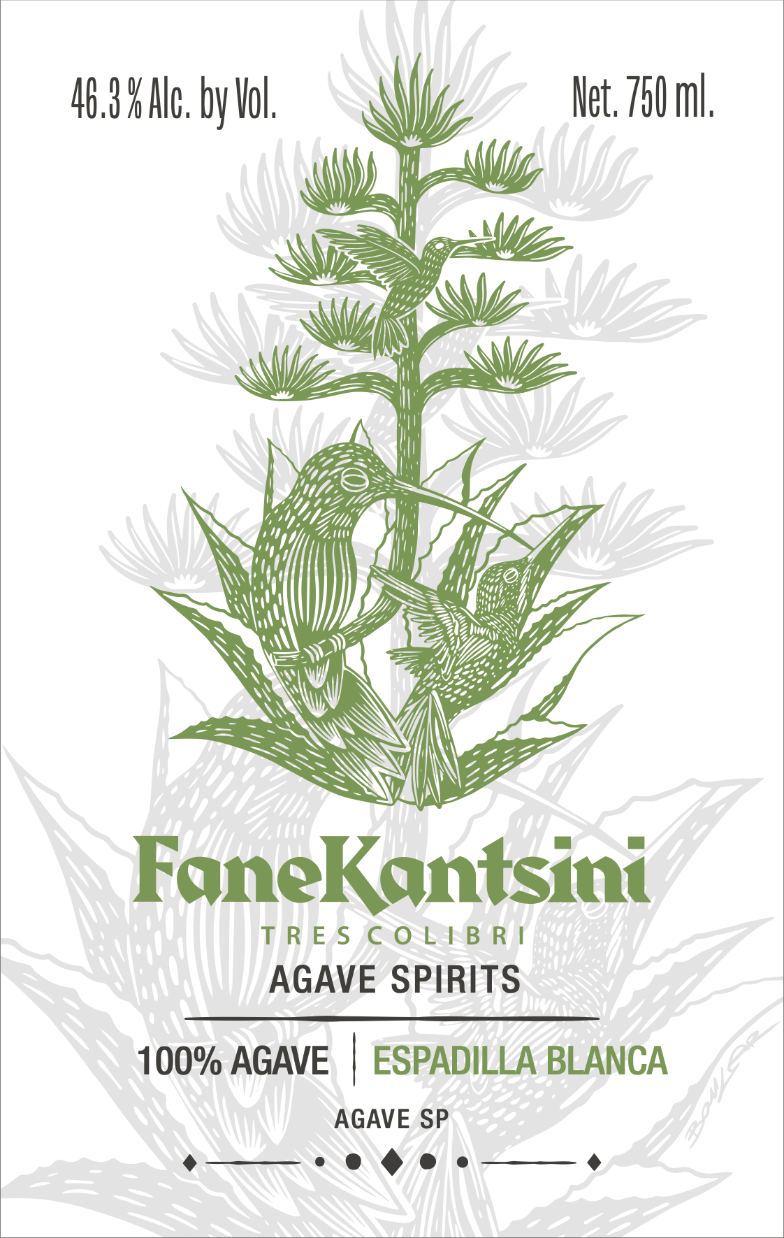 TABC label artwork for FaneKantsini Espadilla Blanca