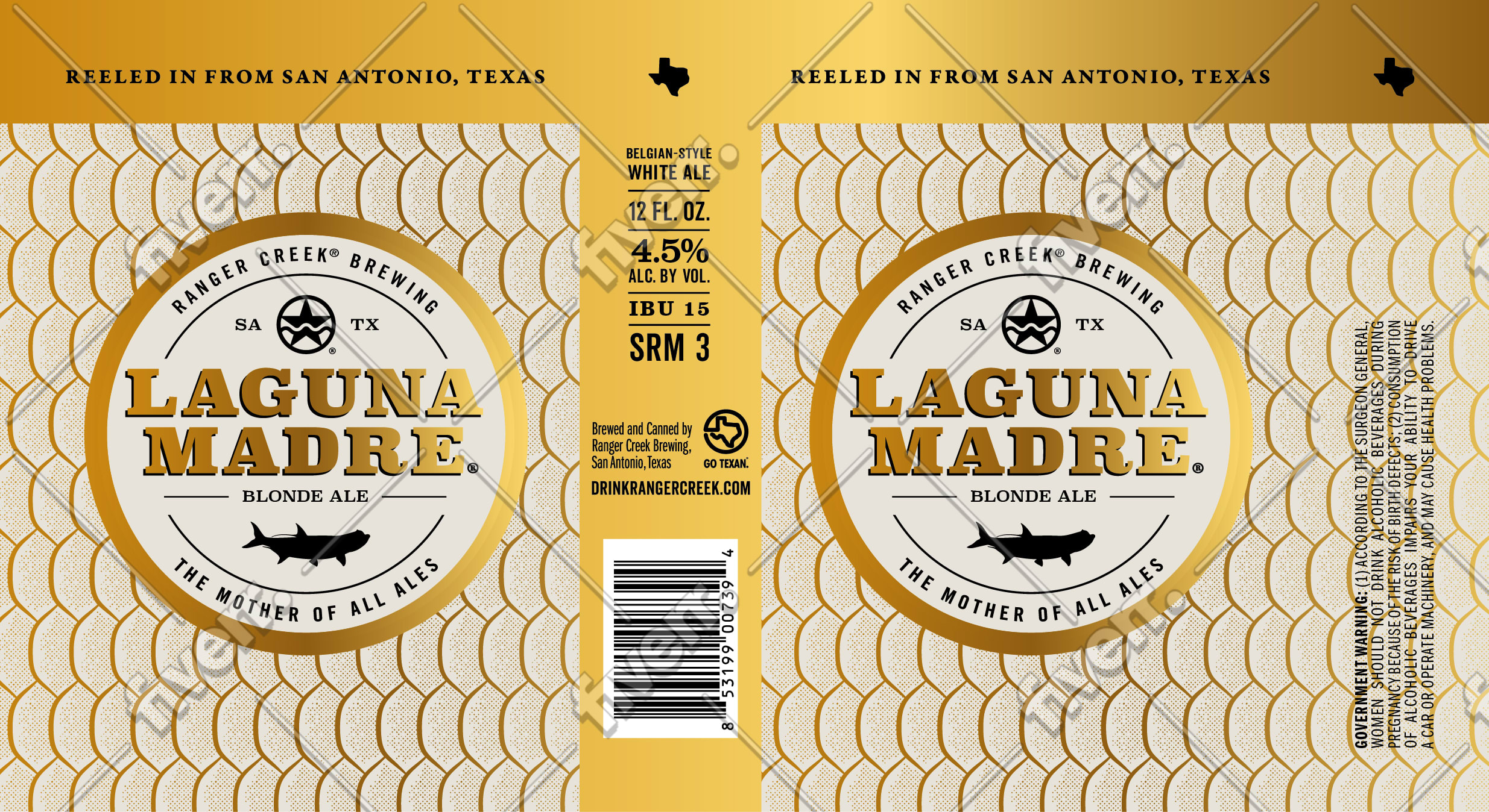 TABC label artwork for Laguna Madre Blonde