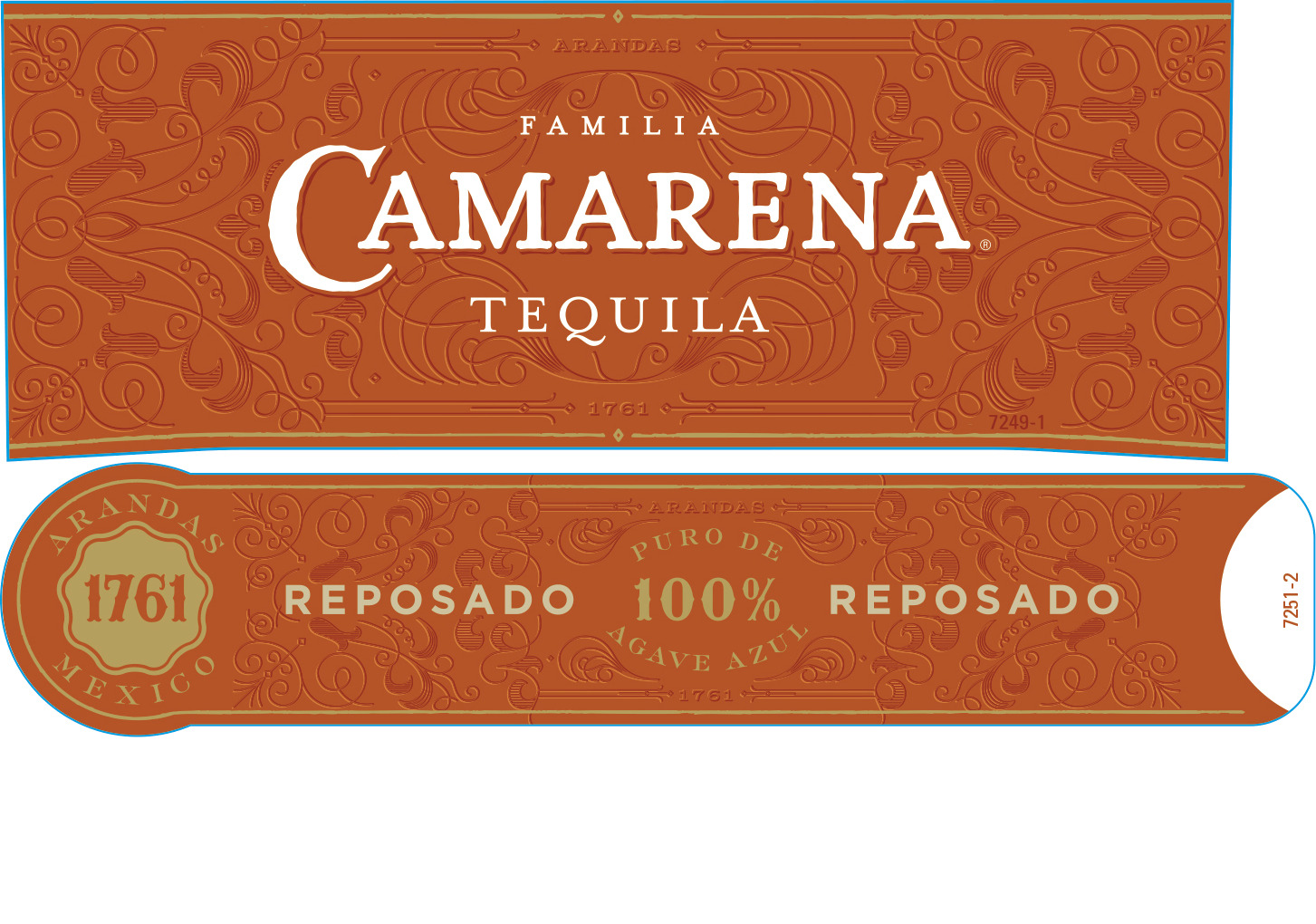 TABC label artwork for Familia Camarena Reposado