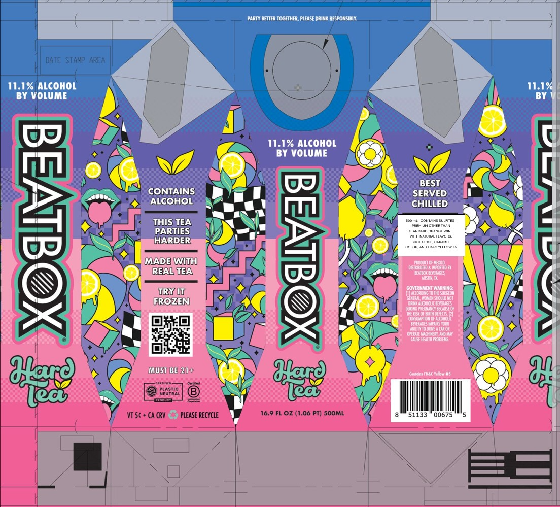 TABC label artwork for BEATBOX BEVERAGES HARD TEA