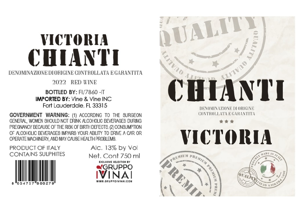 TABC label artwork for VICTORIA CHIANTI
