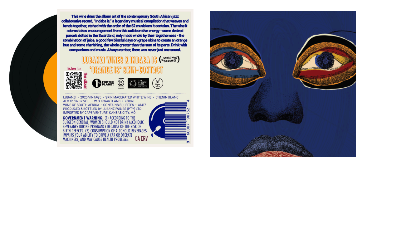 TABC label artwork for Lubanzi Orange-Is Skin-Contact Chenin Blanc