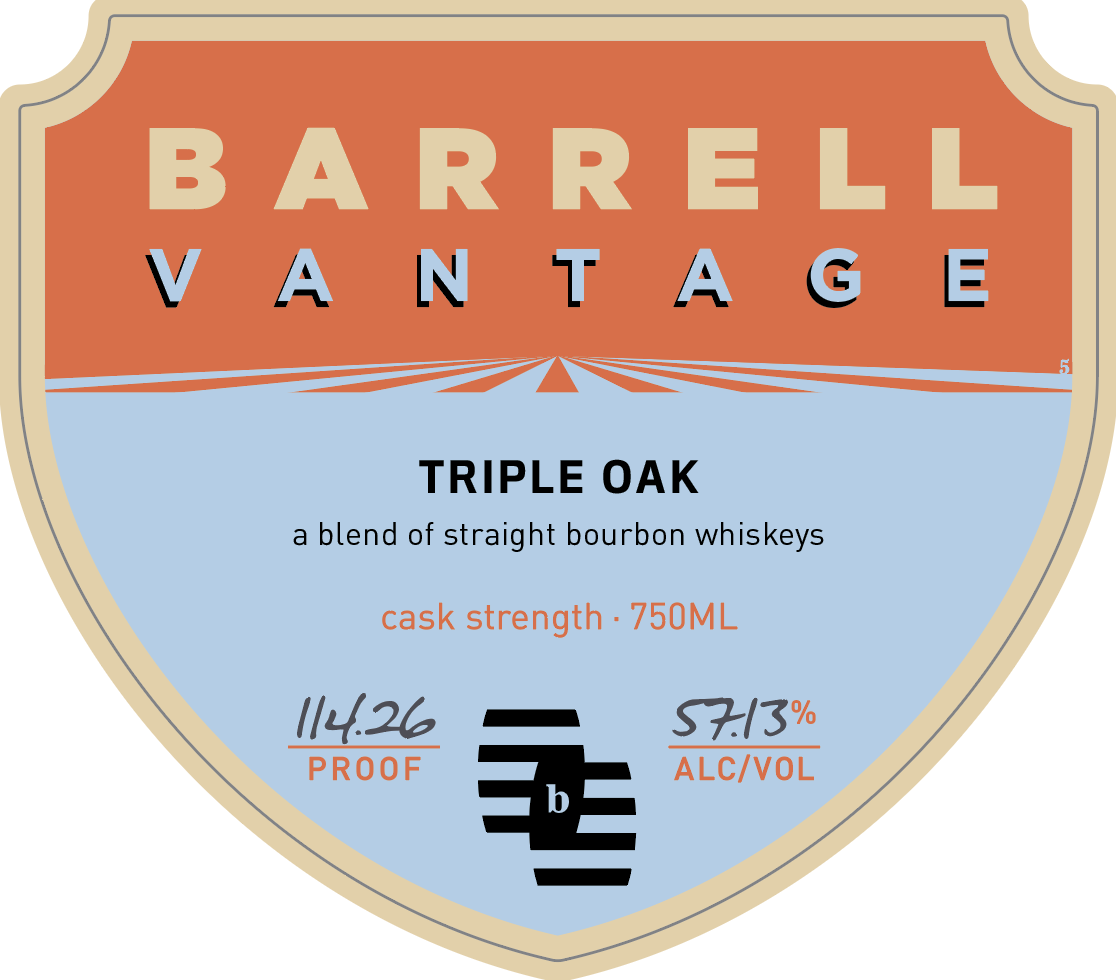 TABC label artwork for BARRELL Vantage Triple Oak Cask Strength