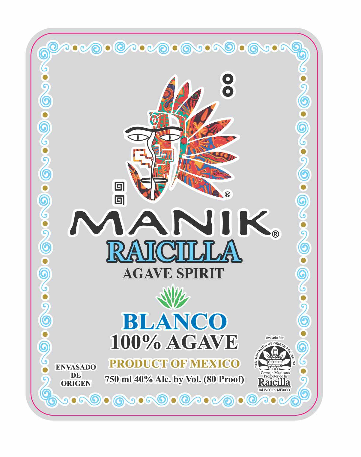 TABC label artwork for Manik Raicilla