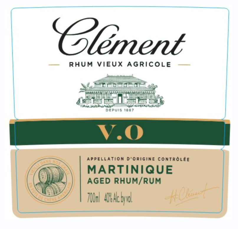 TABC label artwork for Clement Rhum Vieux Agricole V.O Maritinique