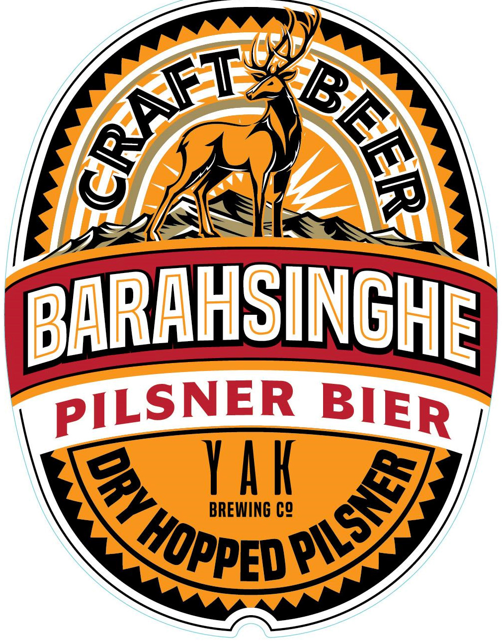 TABC label artwork for BARAHSINGHE DRY HOPPED PILSNER