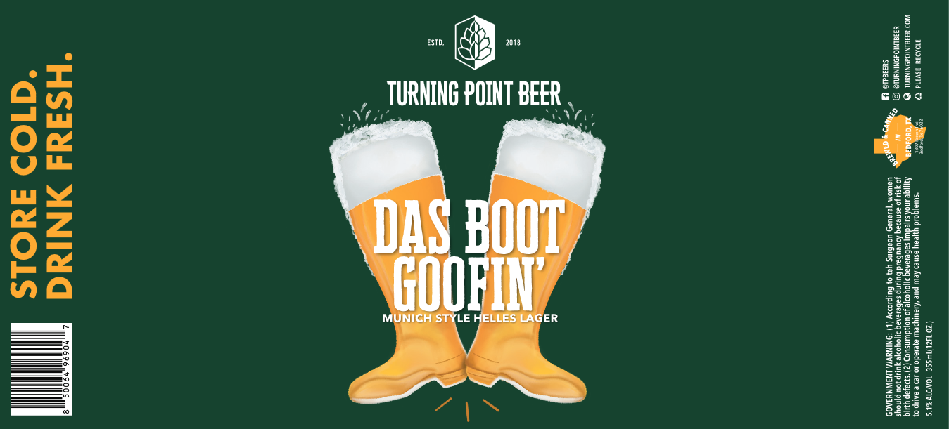 TABC label artwork for DAS BOOT GOOFIN