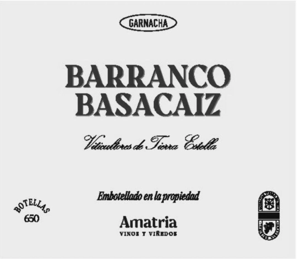 TABC label artwork for Amatria Garnacha