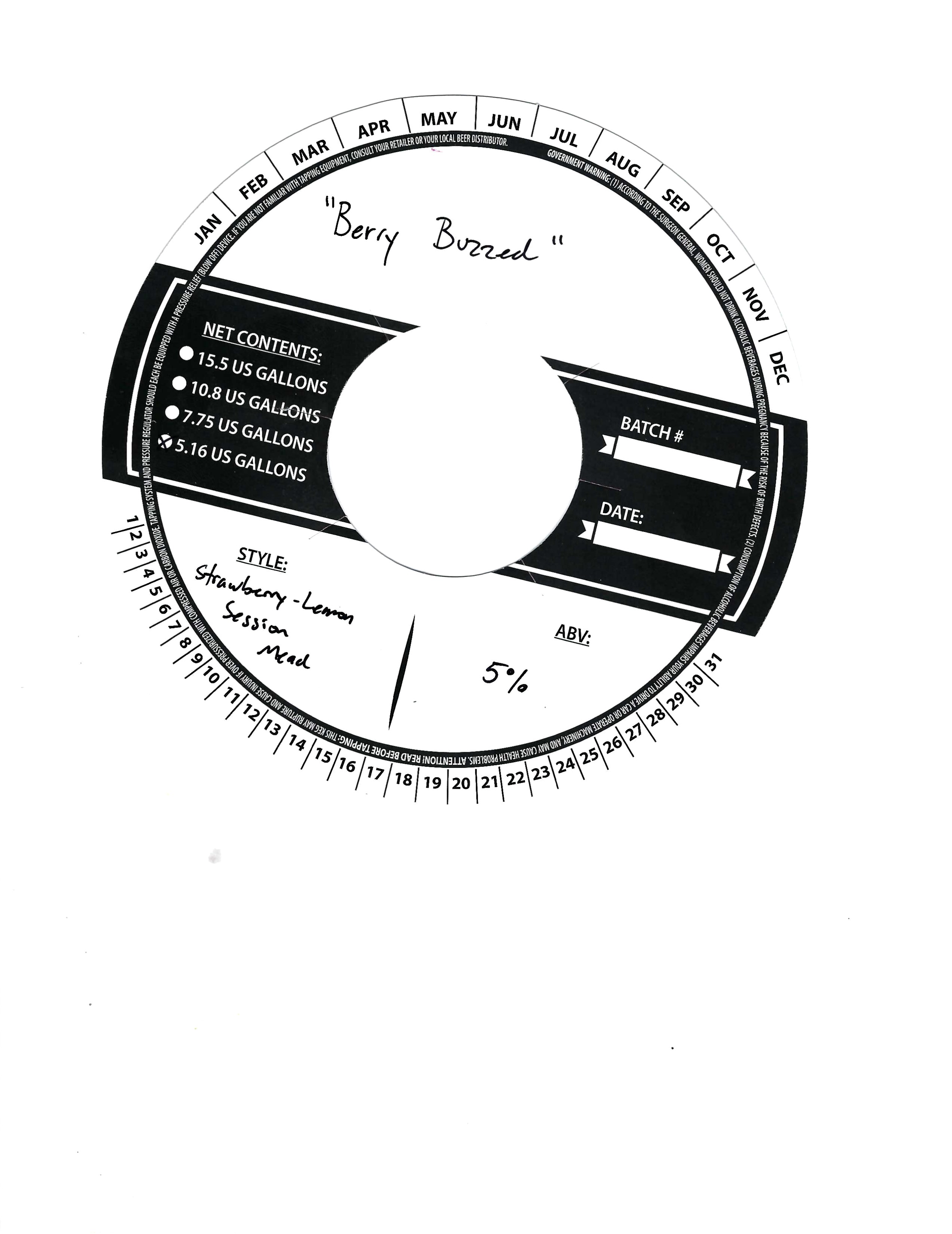 TABC label artwork for Berry Buzzed