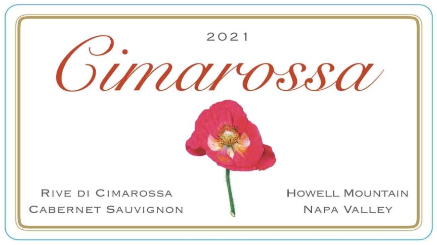 TABC label artwork for Cimarossa Rive Di Cimarossa Cabernet Sauvignon Howell Mountain