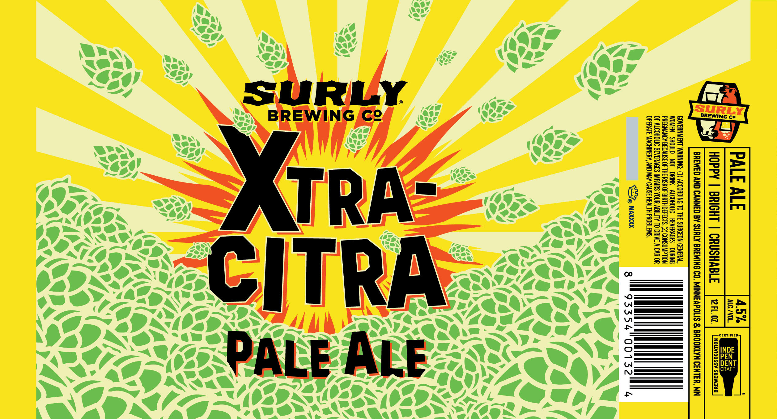 TABC label artwork for Xtra Citra Pale Ale