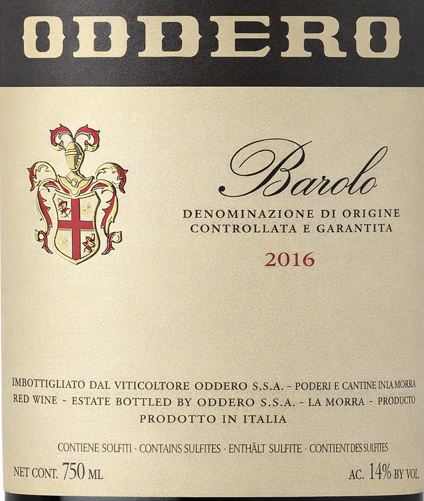 TABC label artwork for ODDERO BAROLO