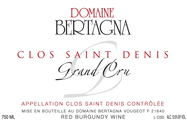 TABC label artwork for DOMAINE BERTAGNA CLOS SAINT DENIS GRAND CRU