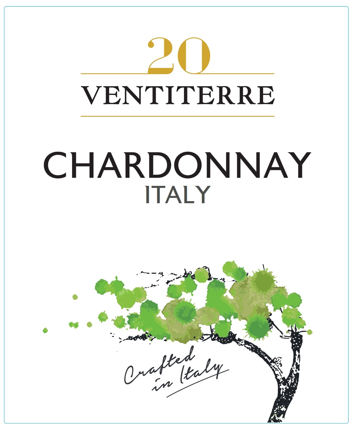 TABC label artwork for Ventiterre Chardonnay