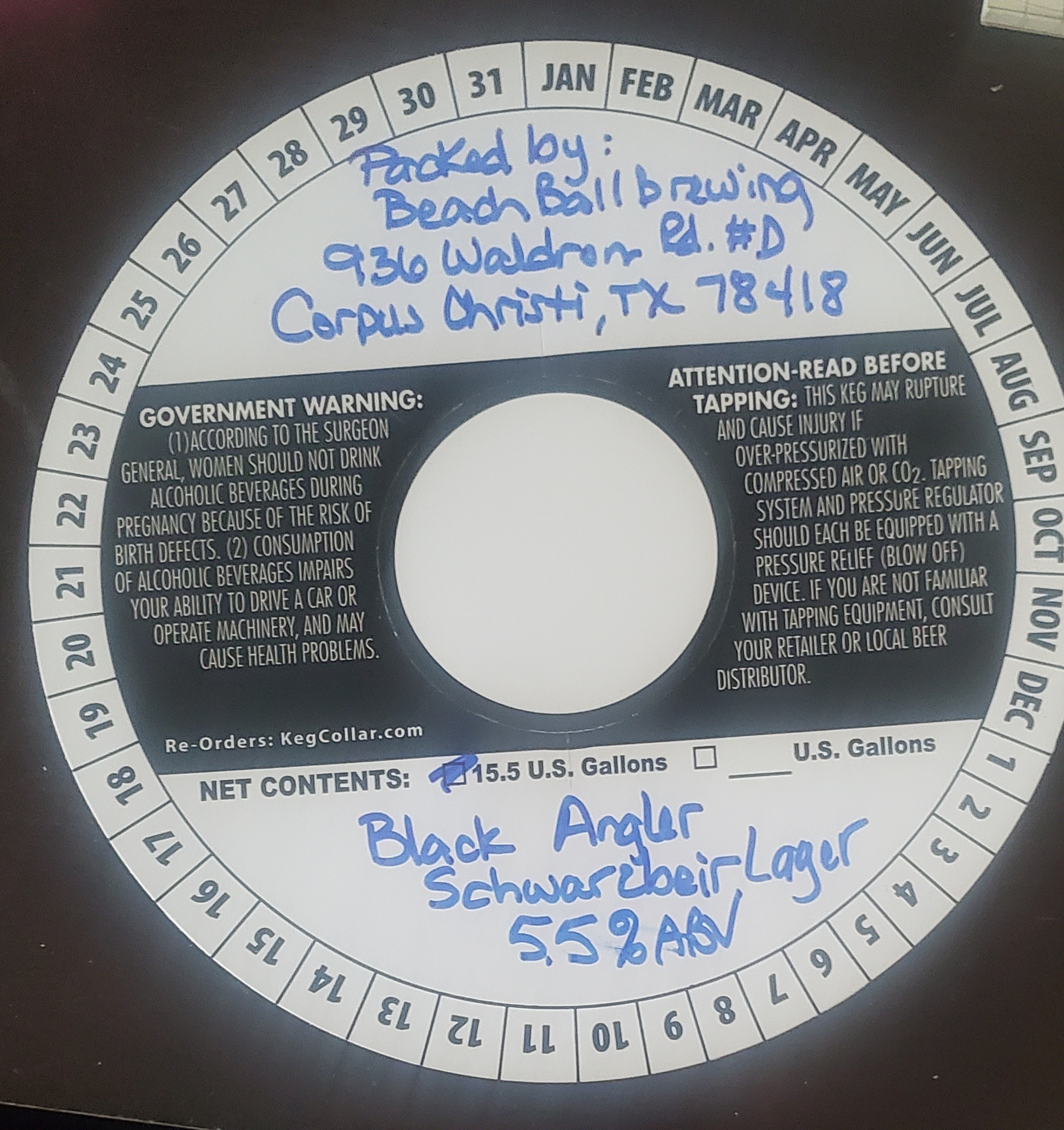 TABC label artwork for Black Angler Schwarzbeir