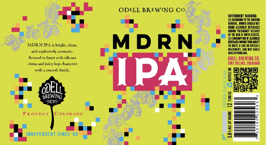 TABC label artwork for MDRN IPA