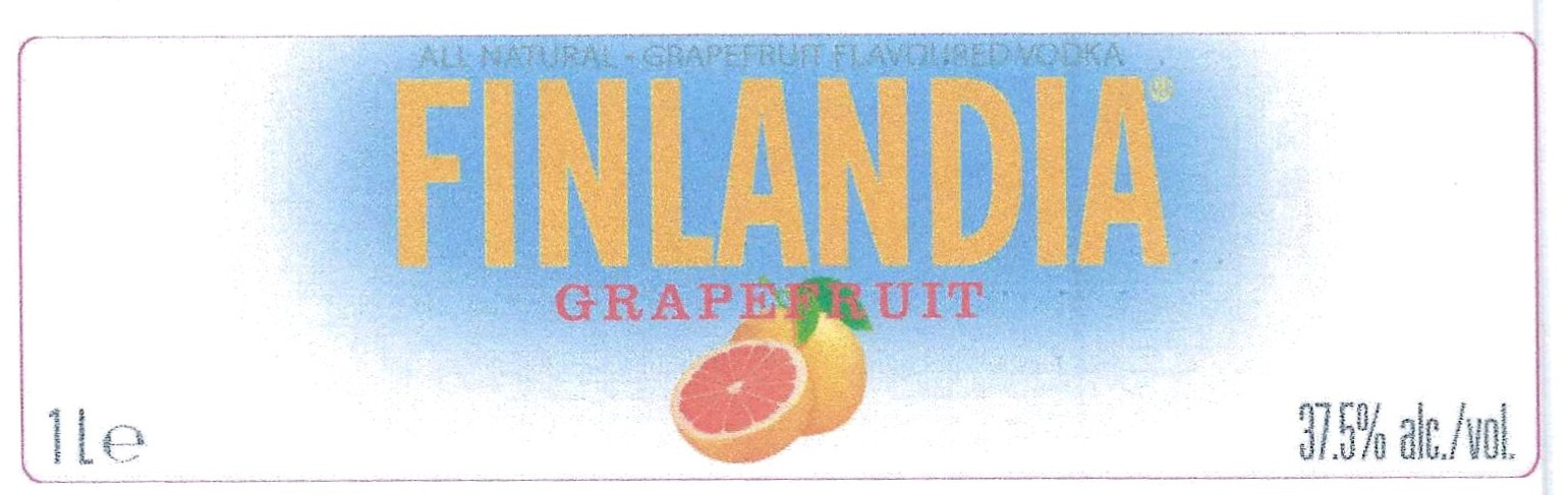 TABC label artwork for FINLANDIA GRAPEFRUIT VODKA