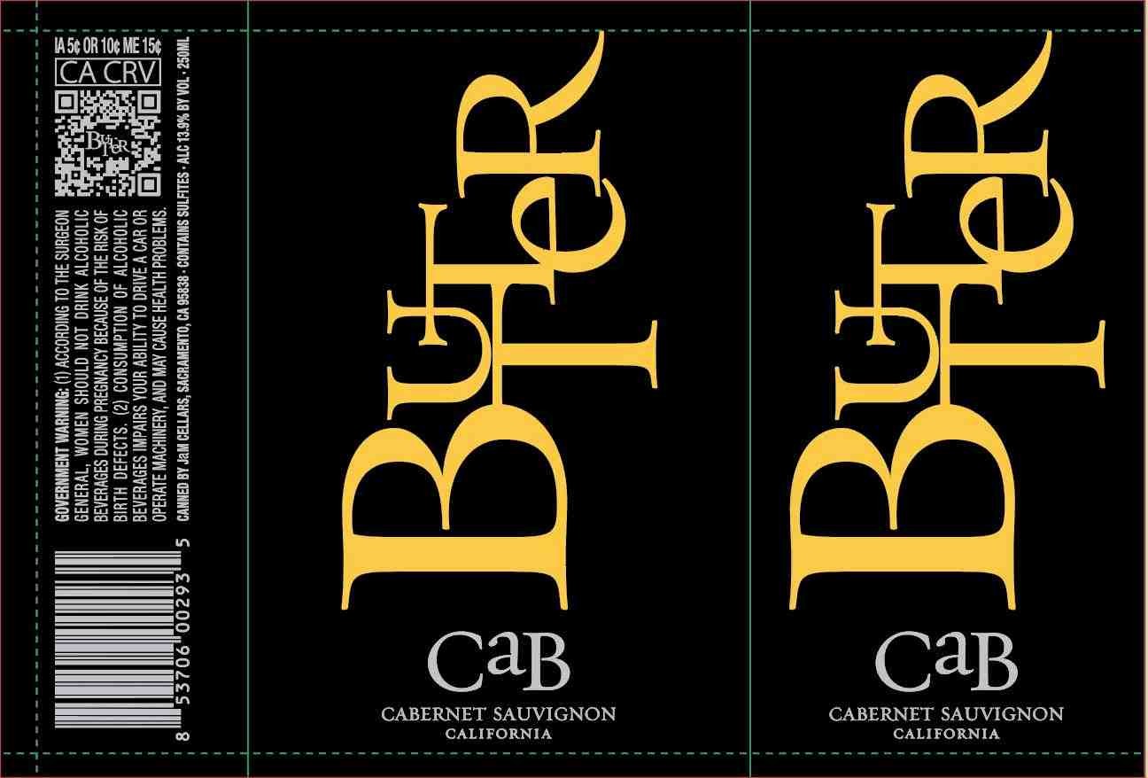 TABC label artwork for Butter Cabernet Sauvignon California (CANS)