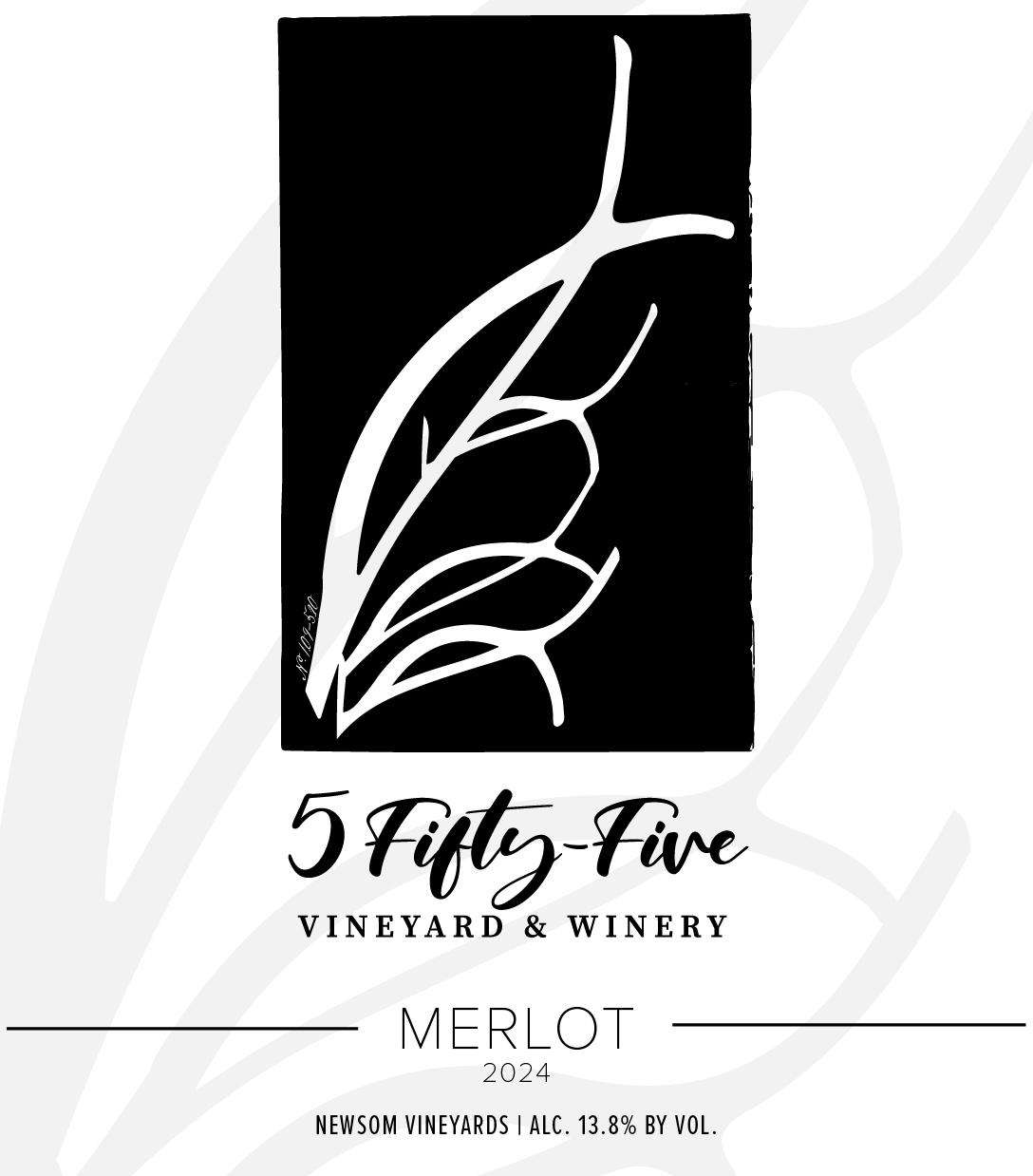 TABC label artwork for 2024 Merlot