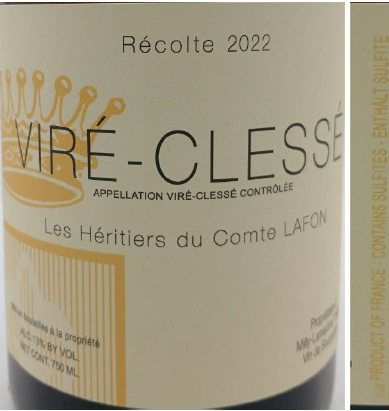TABC label artwork for LES HERITIERS DU COMTE LAFON