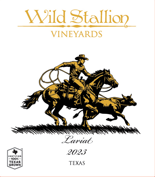 TABC label artwork for Wild Stallion Vineyards Lariat Texas Cabernet Franc, Blanc du Bois