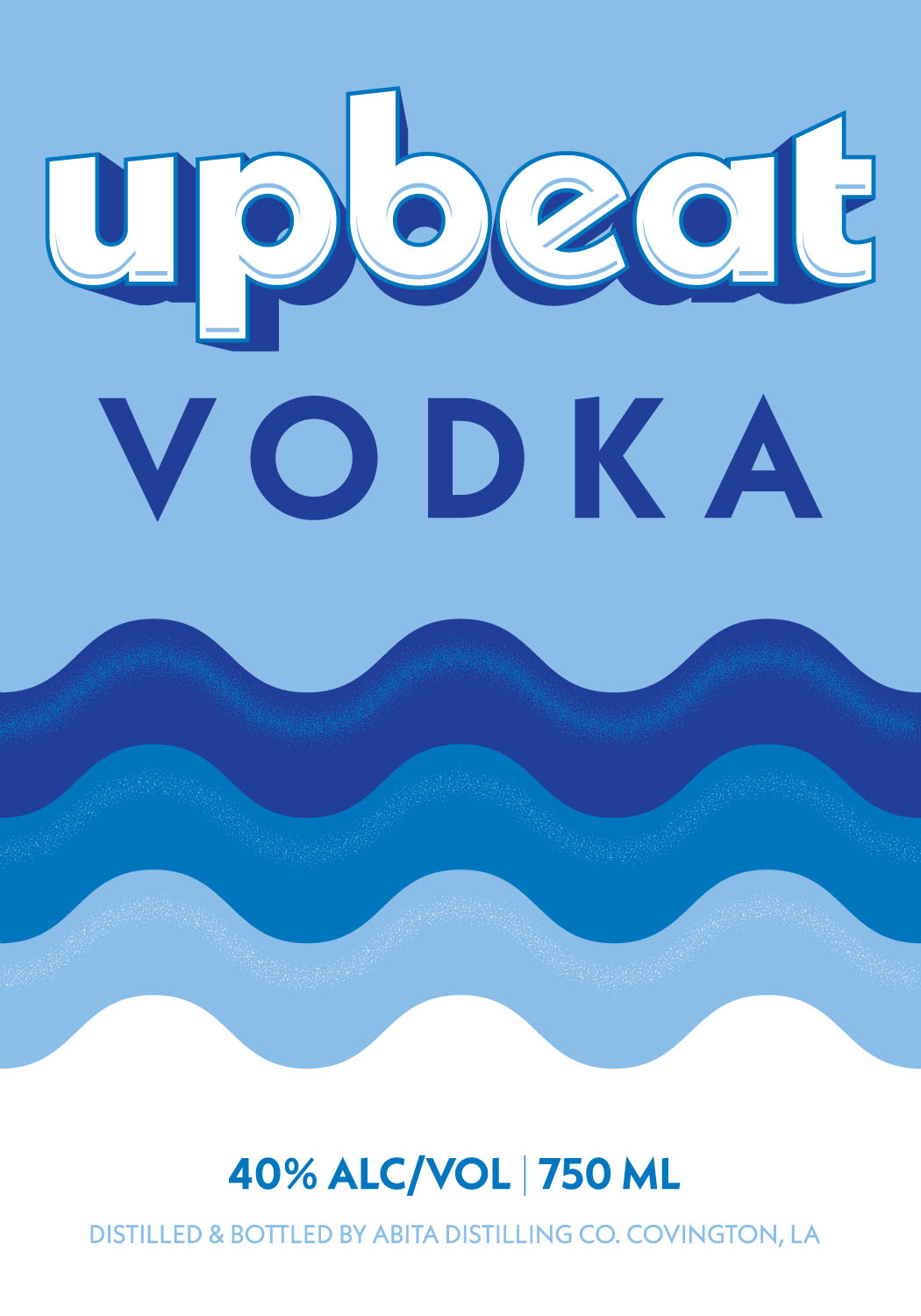 TABC label artwork for Upbeat Vodka