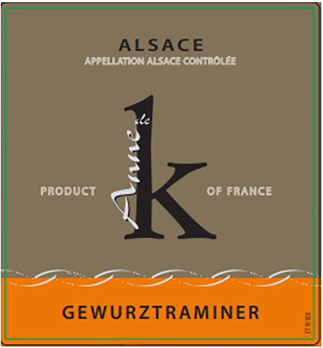 TABC label artwork for Anne de K Gewurztraminer