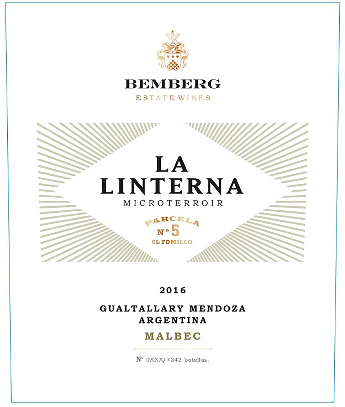 TABC label artwork for Bemberg La Linterna Malbec