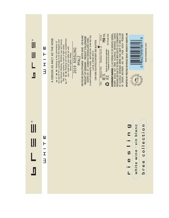 TABC label artwork for Bree Riesling