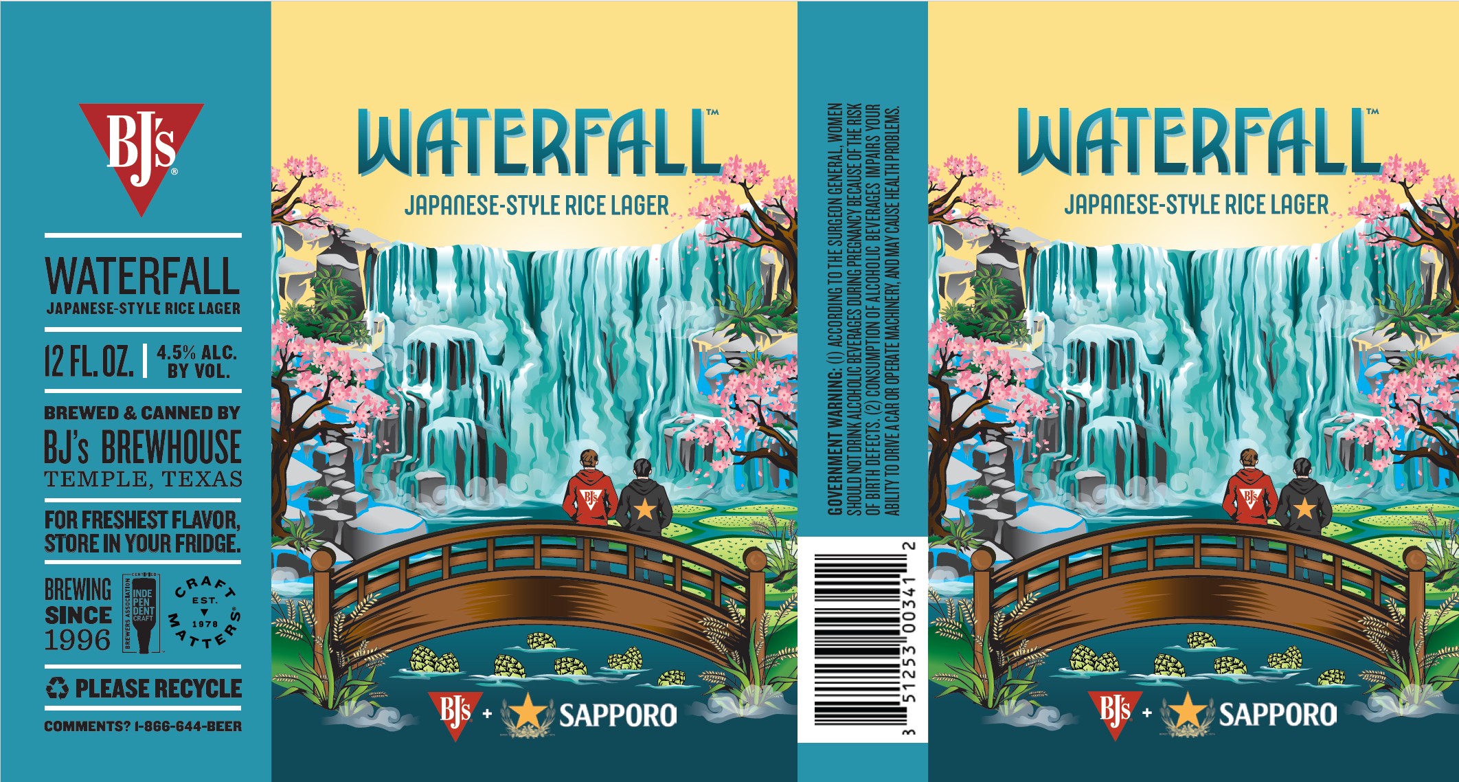 TABC label artwork for Waterfall