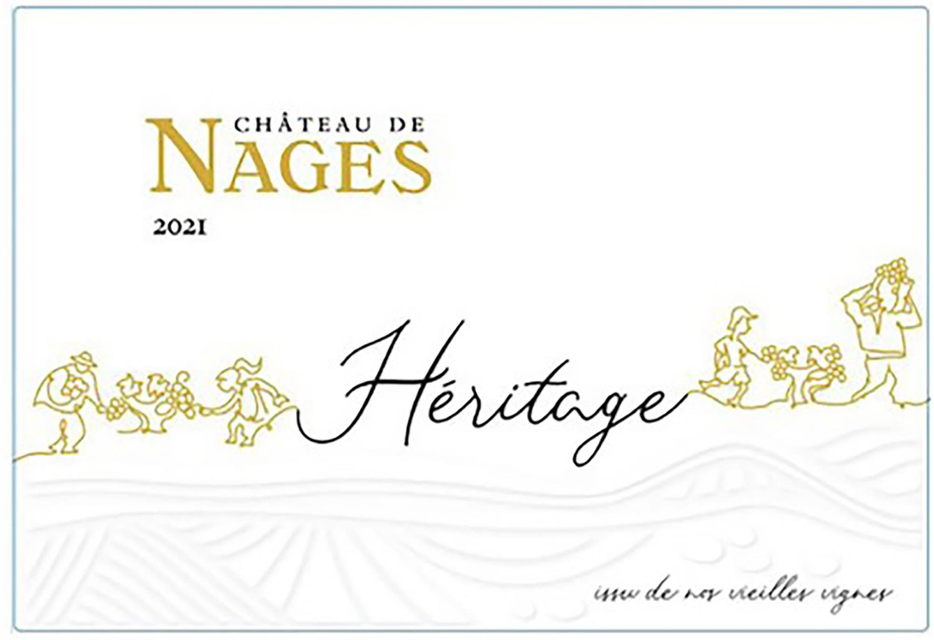 TABC label artwork for Chateau de Nages Heritage Blanc Vieilles Vignes Costieres De Nimes