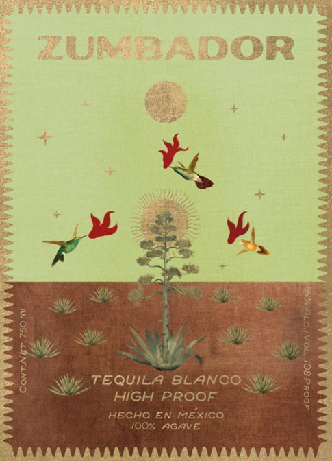 TABC label artwork for Zumbador Tequila Blanco