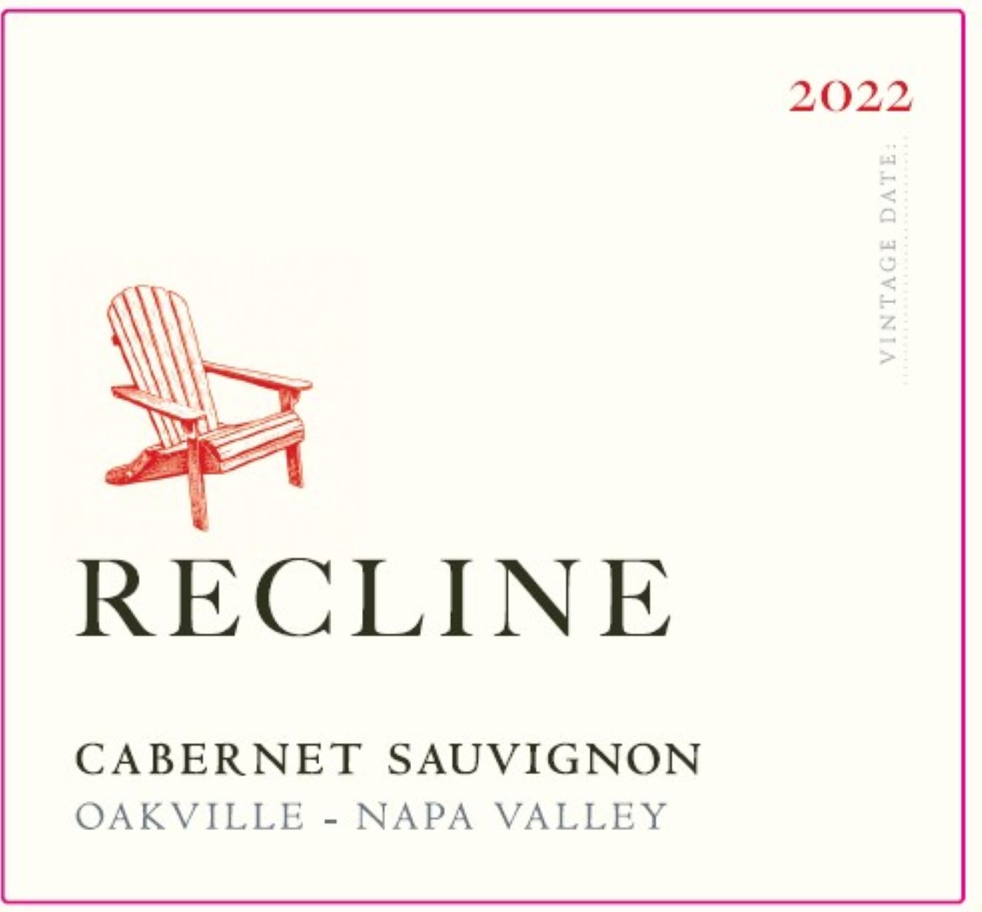 TABC label artwork for Recline Cabernet Sauvignon Napa Valley, Oakville