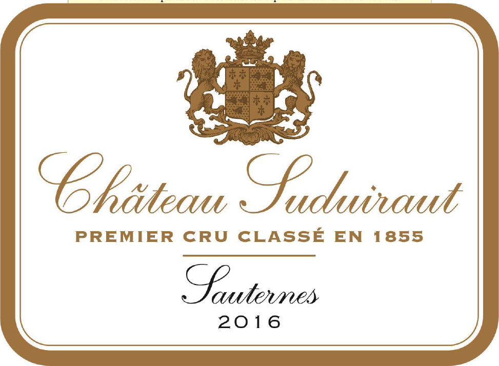 TABC label artwork for Chateau Suduiraut White Wine Sauternes
