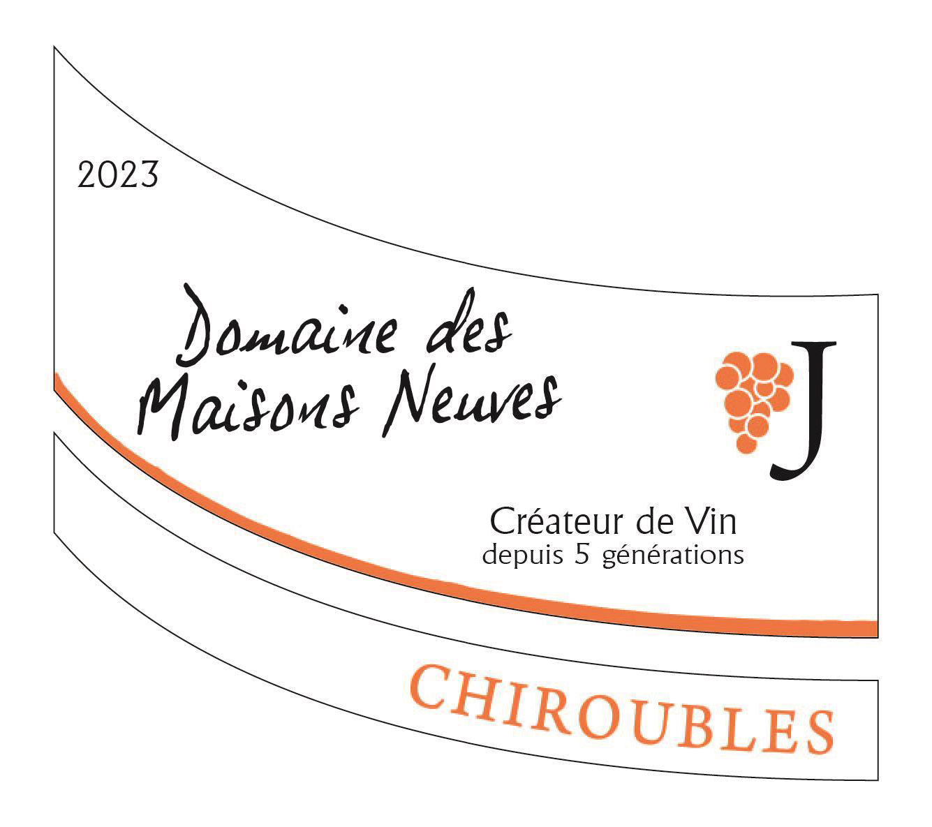 TABC label artwork for Domaine des Maisons Neuves Chiroubles