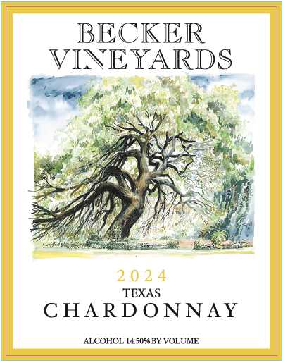 TABC label artwork for Becker Vineyards Chardonnay