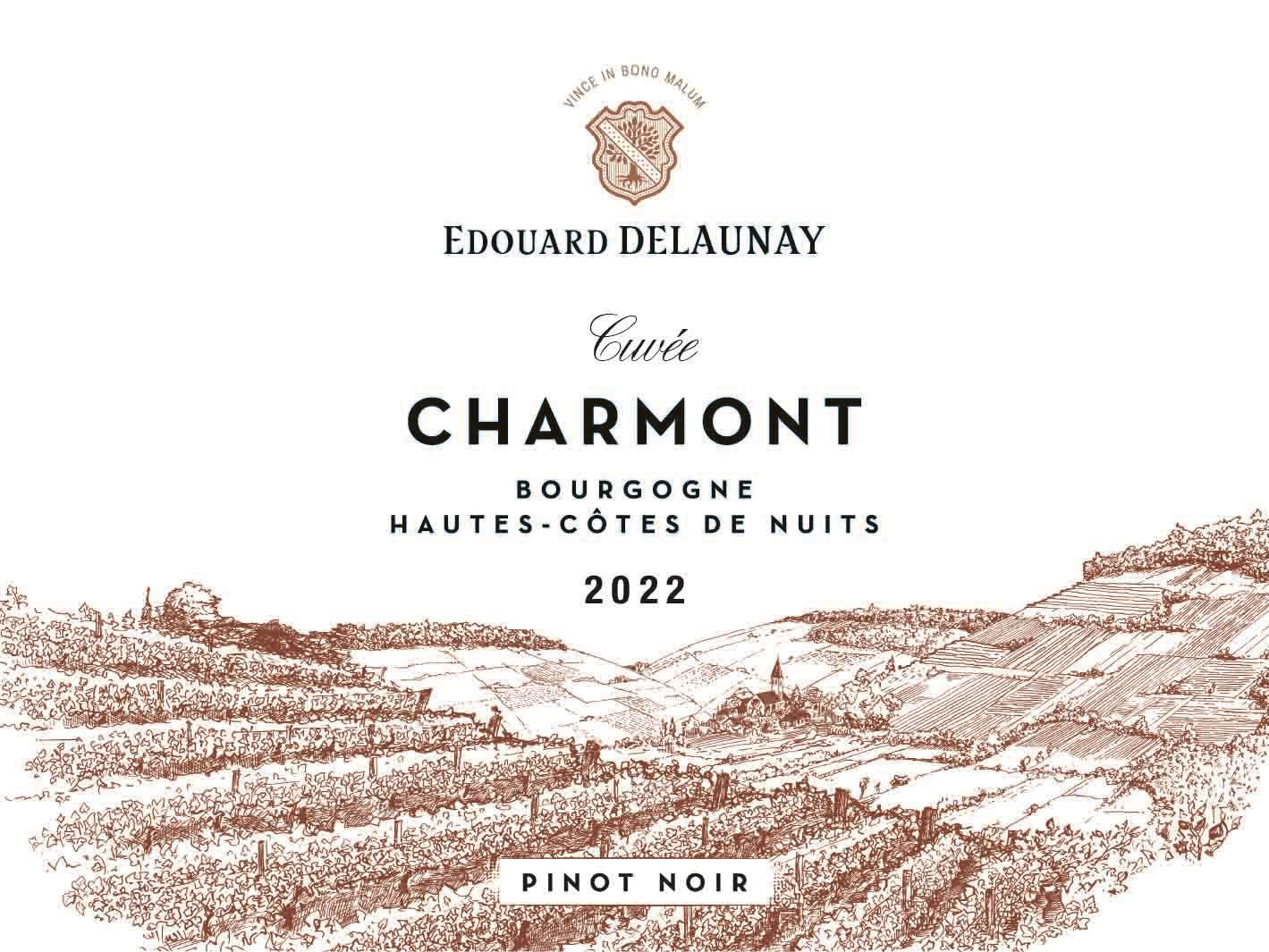 TABC label artwork for Edouard Delaunay Hautes Cotes de Nuits Charmont Rouge