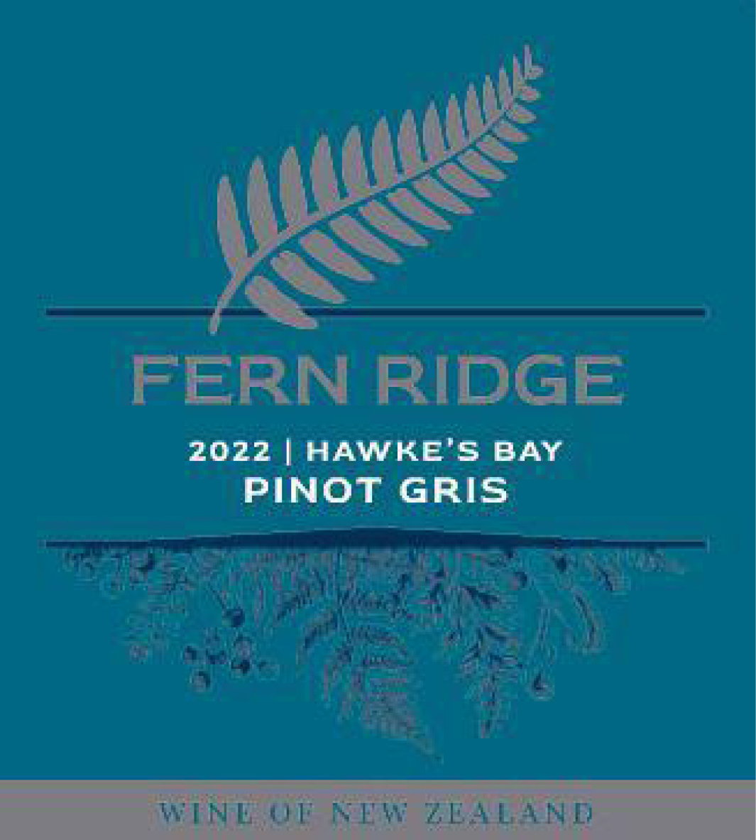 TABC label artwork for Fern Ridge Pinot Gris Hawke’s Bay