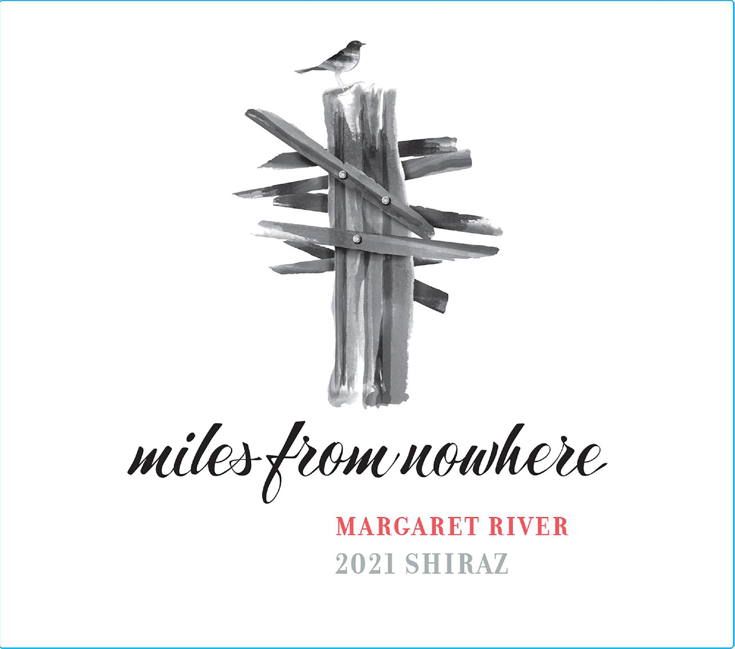 TABC label artwork for Miles From Nowhere Shiraz Margaret River