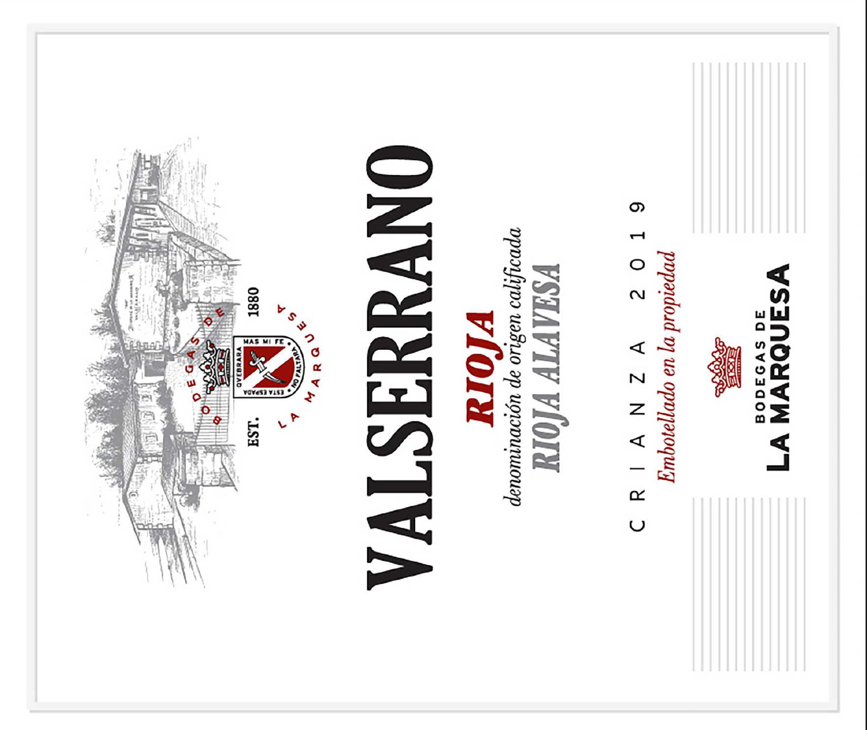 TABC label artwork for Valserrano Rioja Crianza