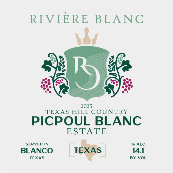 TABC label artwork for Riviere Blanc Picpoul